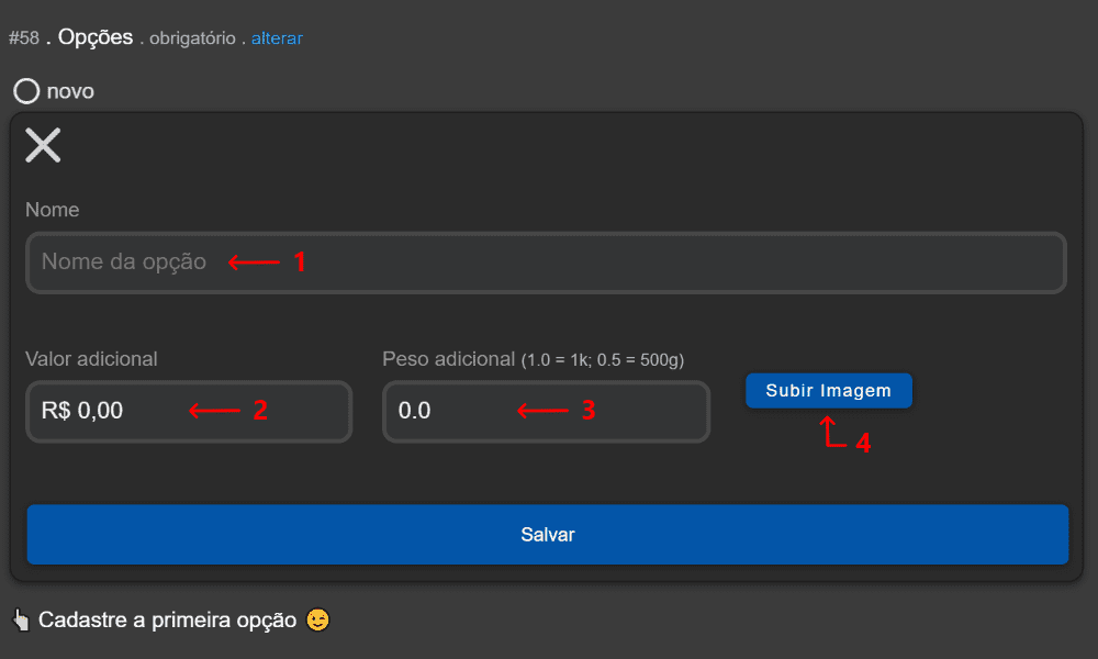 Utilizando Opções e Atributos 3